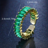Gyldent ring med smaragd