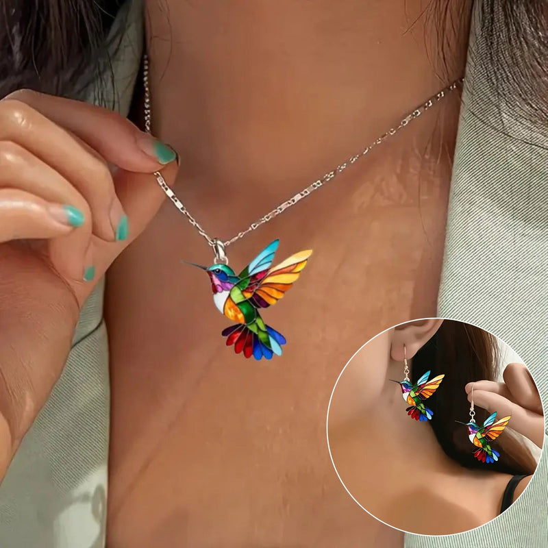 Naszyjnik ze Jaskółką i Kolczyki w Zestawie Upominkowym – Oferta Limitowana