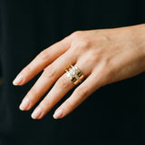 Nieregularny ring Retro-Guld „Anel” med zirkon