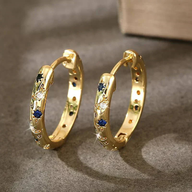 Vintage Złote Kolczyki z Intensywnym Blaskiem