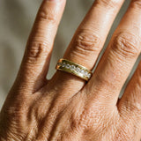 Vintage guld ring med zirkon